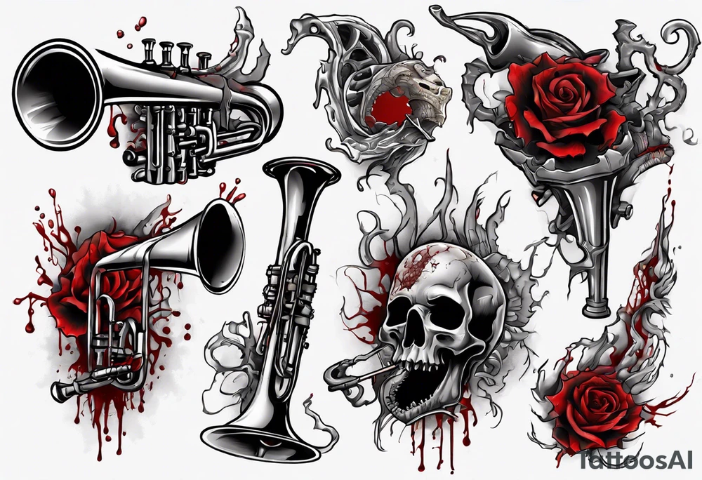 Ancient Trumpet
Horror
Blood
Cracked tattoo idea