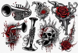 Ancient Trumpet
Horror
Blood
Cracked tattoo idea