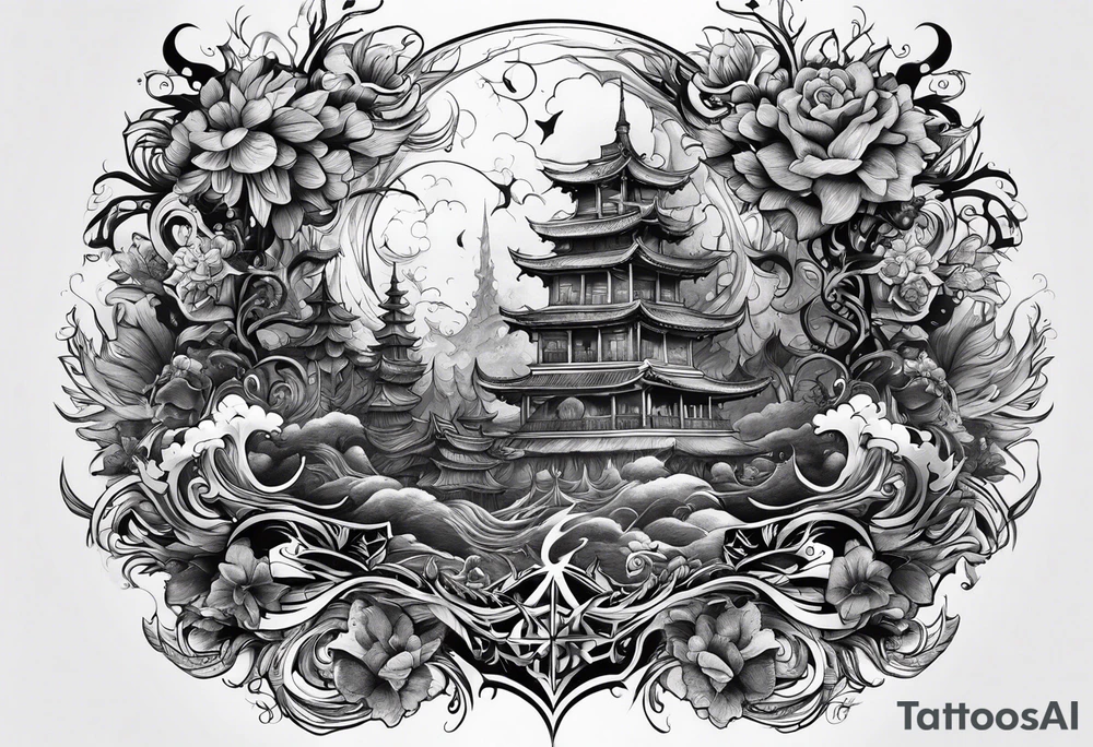 Chaos turned into peace tattoo idea