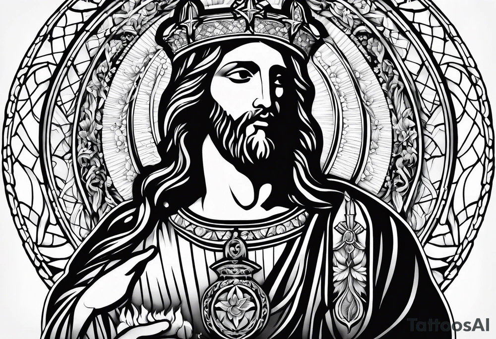 Religious faith Jesus mercy tattoo idea
