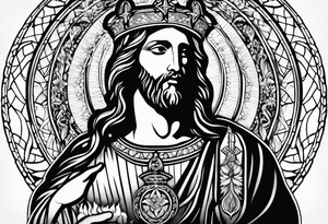 Religious faith Jesus mercy tattoo idea
