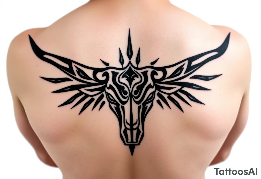 Texas longhorn tattoo idea