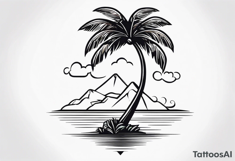 palm tree tattoo idea