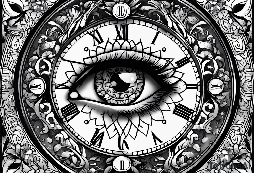 April 20 watch dial tattoo idea