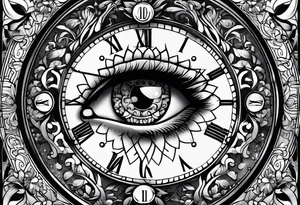 April 20 watch dial tattoo idea