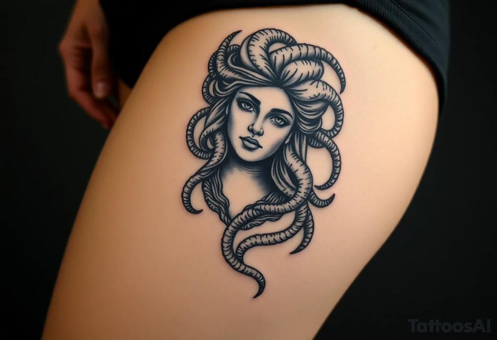 medusa greek goddess tattoo idea