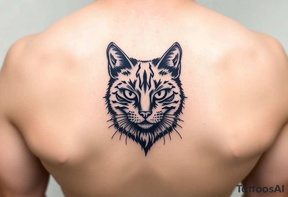 black cat tattoo idea