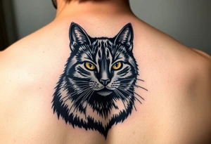 black cat tattoo idea
