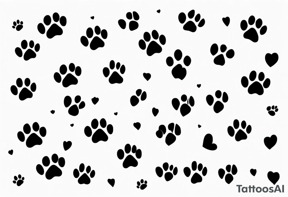 paw prints tattoo idea