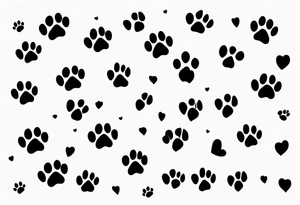 paw prints tattoo idea