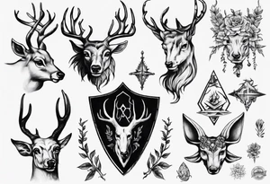 Hirsch und forelle tattoo idea