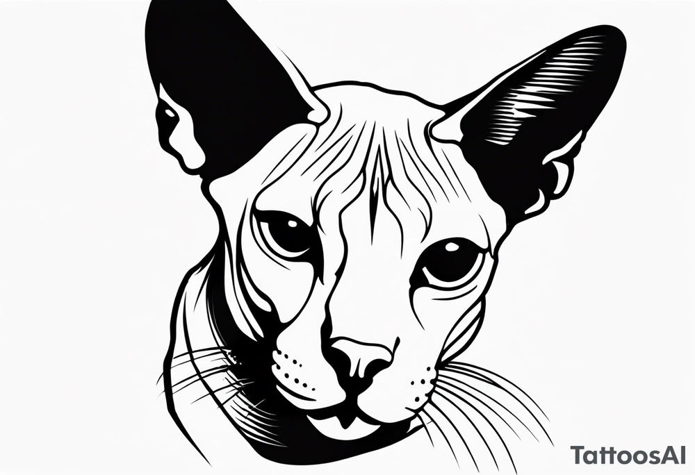 sphynx cat tattoo idea