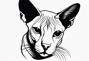 sphynx cat tattoo idea