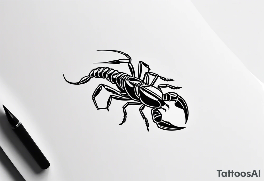small scorpion tattoo idea