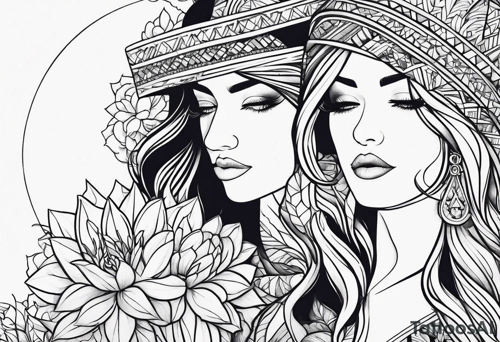 Mom daughters tattoo idea