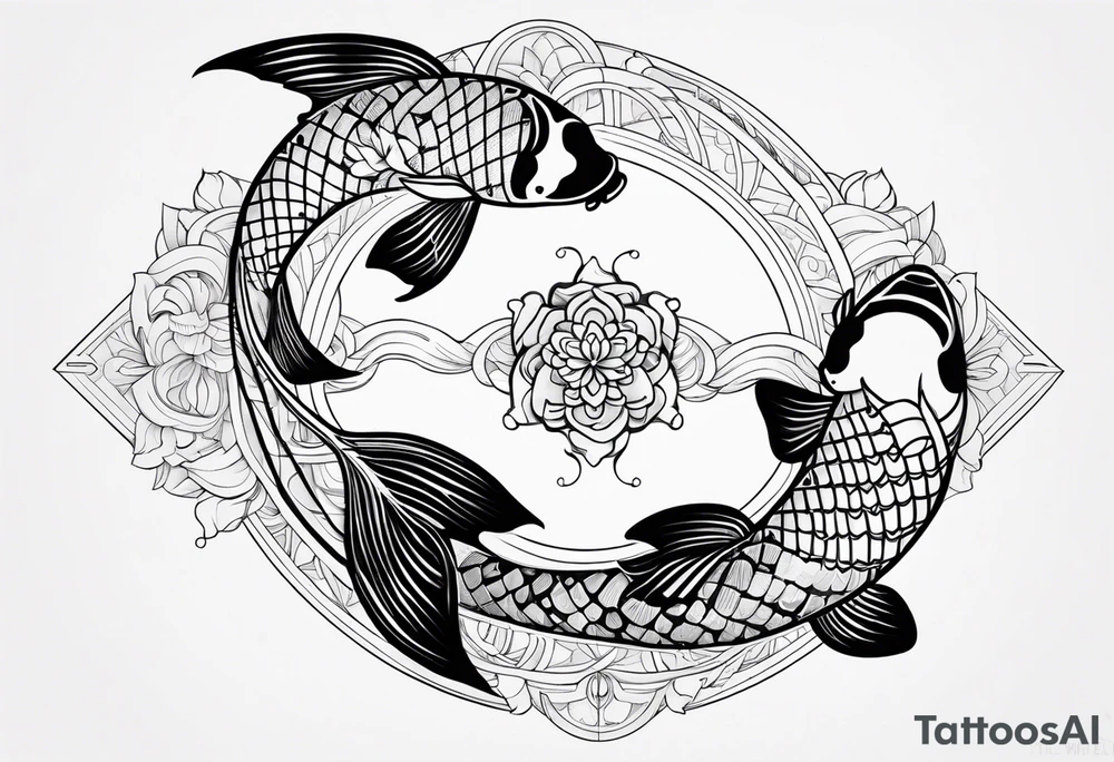 Pisces koi fish tattoo idea