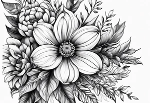 December flower, June flower tattoo idea