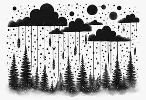 flaming arrows raining down from sky tattoo idea