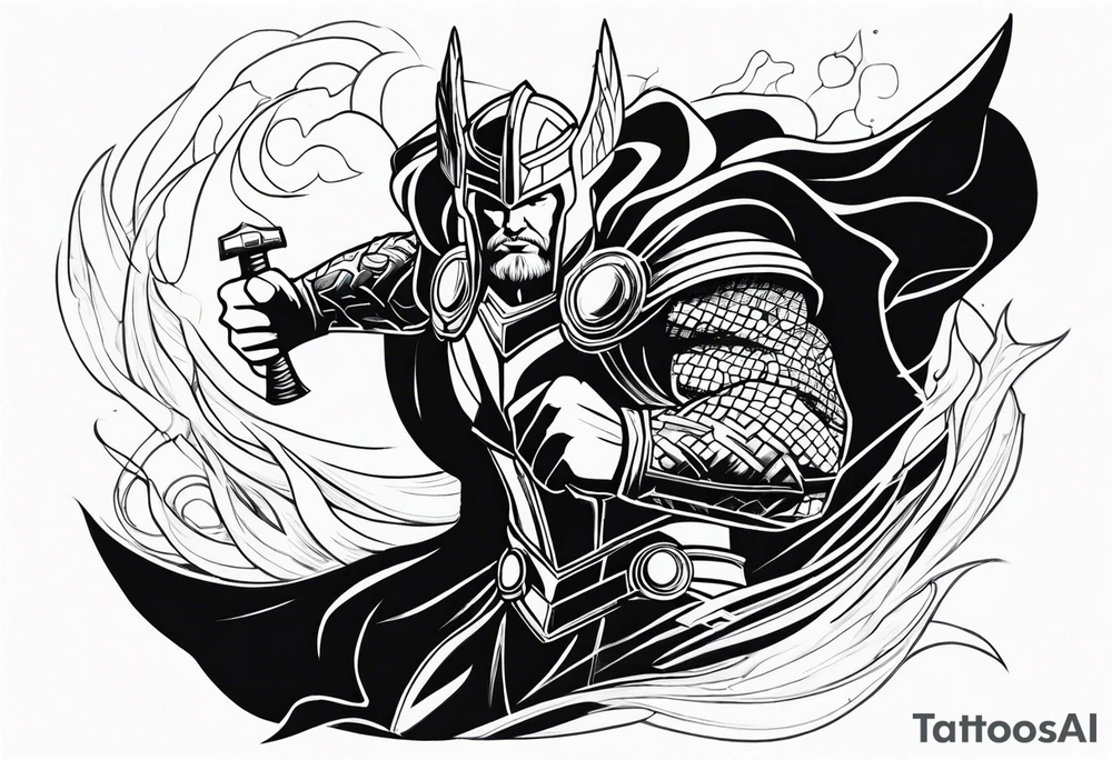 Thor im Kampf tattoo idea