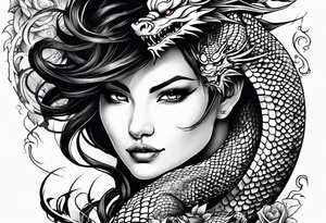 Traditional Dragon tattoo idea