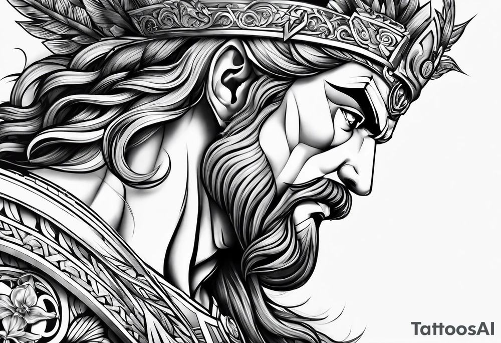 Zeus tattoo sleeve tattoo idea