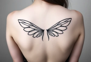 Dark fairy wings tattoo idea