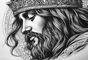 Looking to do a cover up on my ankle and cover my Lower leg. Thinking a Jesus theme tattoo tattoo idea