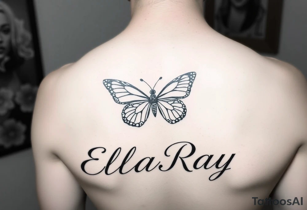 name 
EllaRay with a butterfly tattoo idea