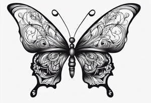 Butterfly with a depression quote tattoo idea
