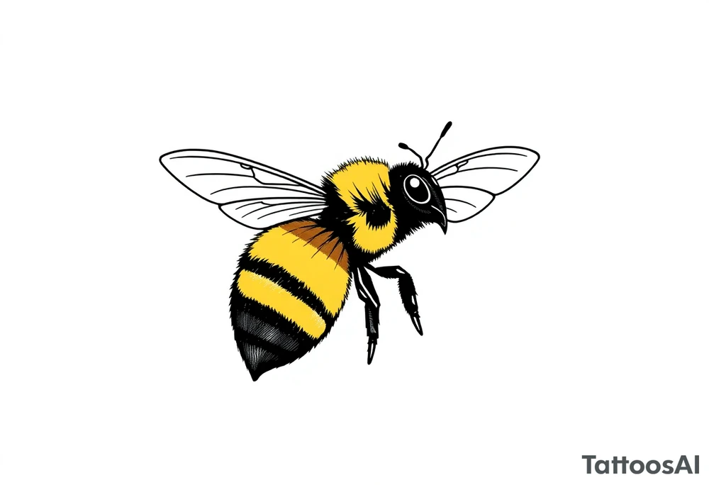 Cartoon bee tattoo idea