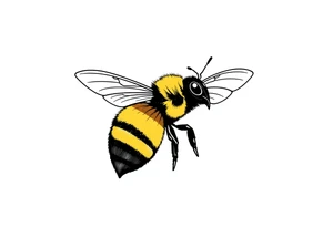 Cartoon bee tattoo idea