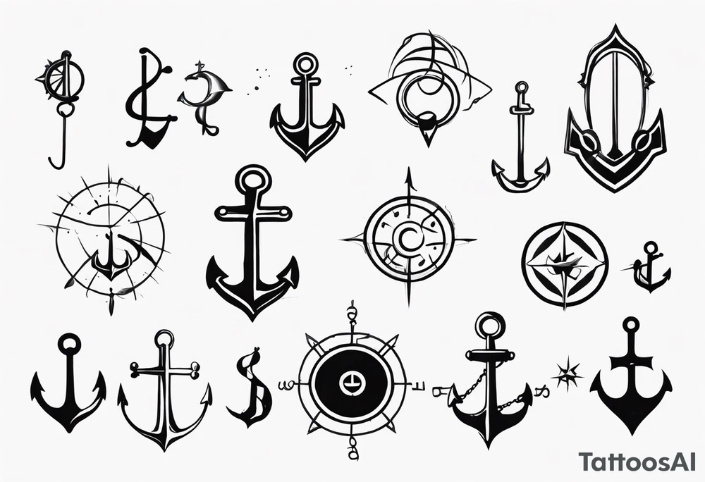 cool hooks/anchors tattoo idea