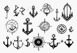 cool hooks/anchors tattoo idea