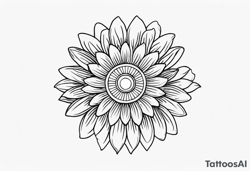 Oeil de ra et Marguerite simple tattoo idea
