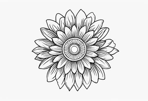 Oeil de ra et Marguerite simple tattoo idea