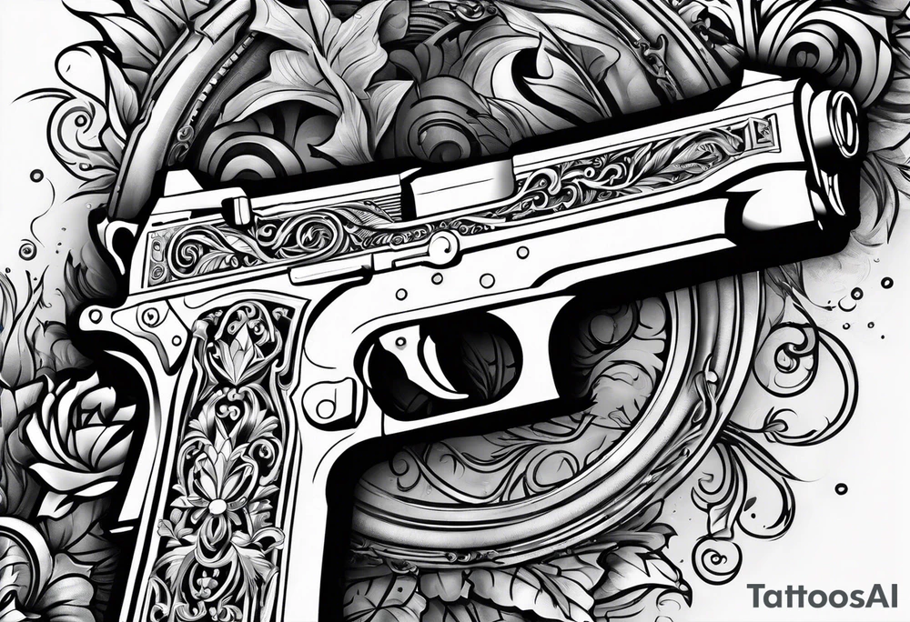Guns money tattoo idea