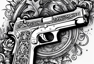 Guns money tattoo idea