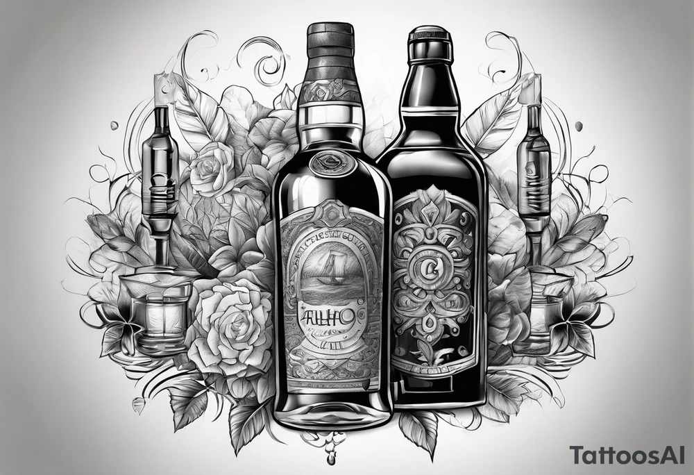 alcoholic tattoo idea