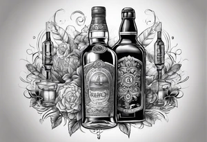 alcoholic tattoo idea