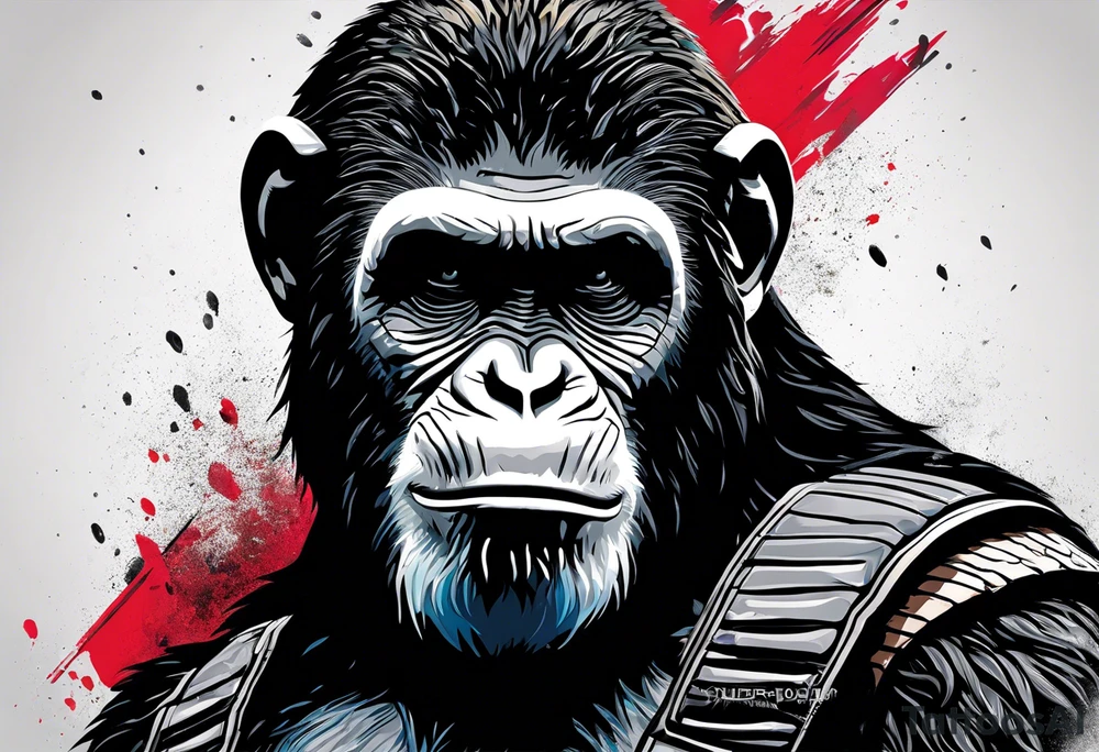 Caesar from the movie planet of the apes tattoo idea
