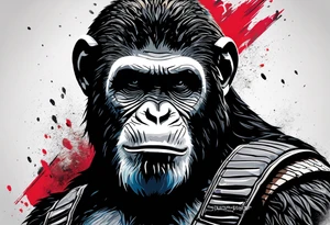 Caesar from the movie planet of the apes tattoo idea