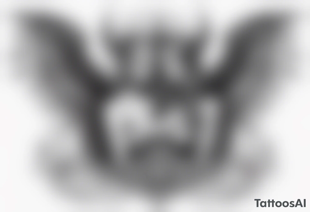 Devil with angel wings tattoo idea