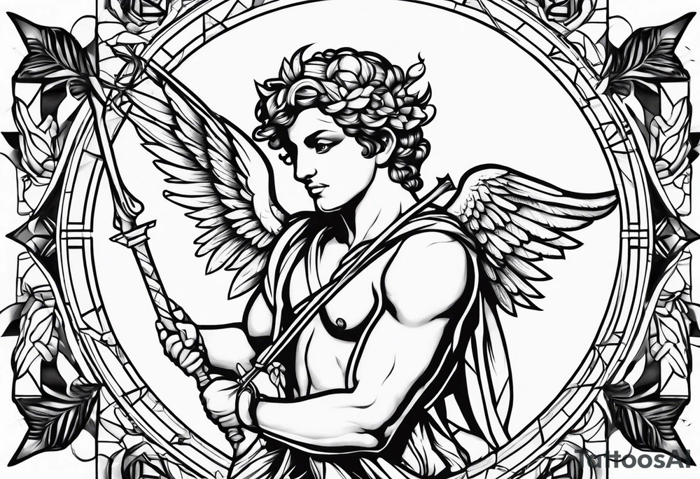 Male cupid tattoo idea