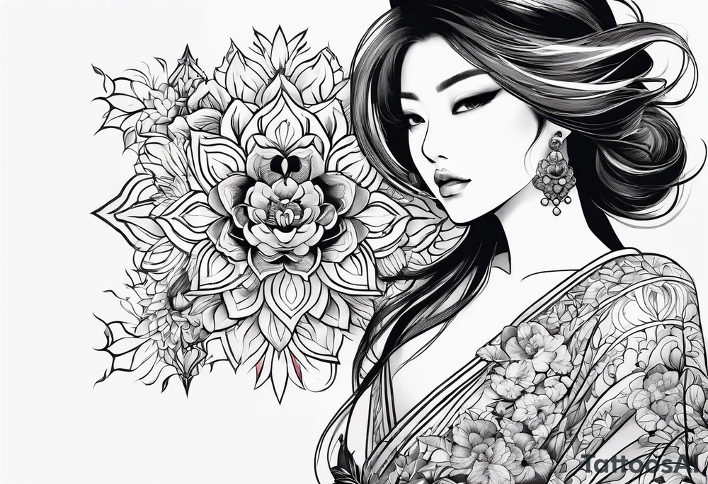 3 lines interconecting tattoo idea