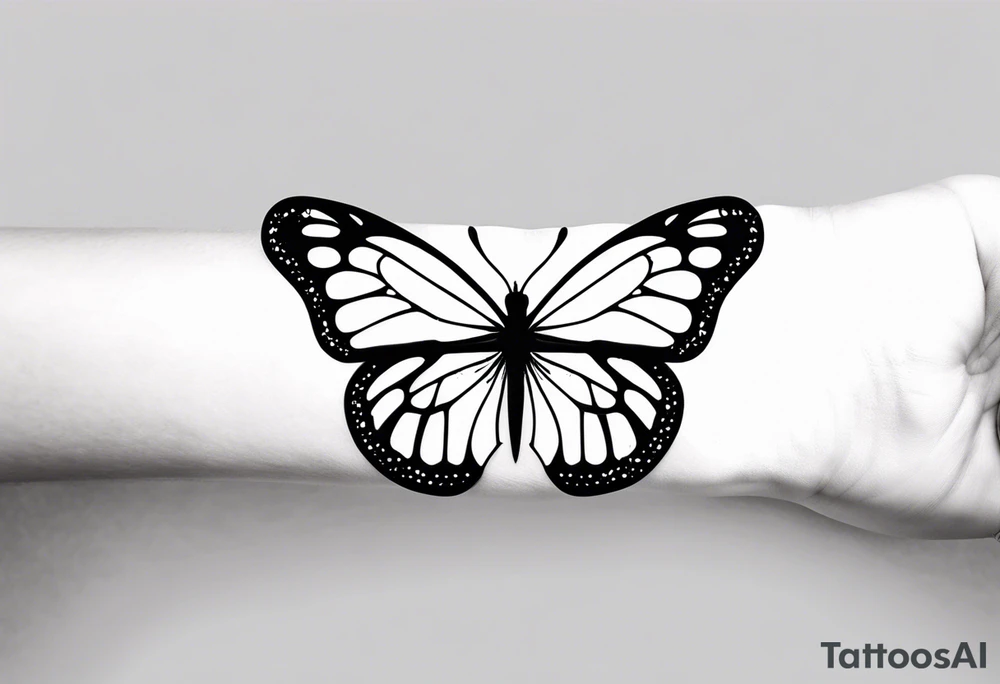 butterfly on wrist tattoo idea