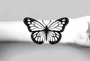 butterfly on wrist tattoo idea