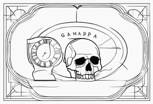 date of grandpa birth and death tattoo idea