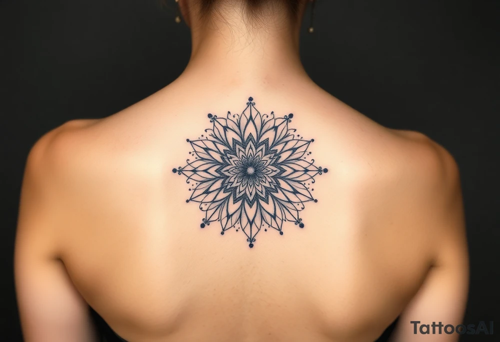Dahlia mandala tattoo idea