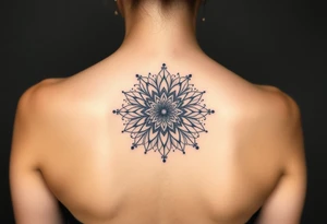 Dahlia mandala tattoo idea