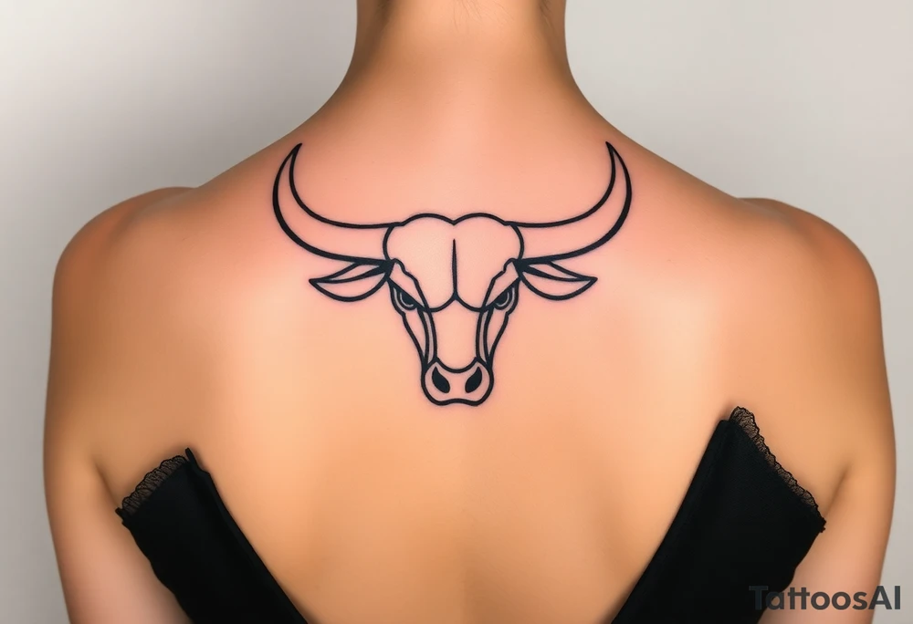 Symbol for complete surrender to master bull tattoo idea